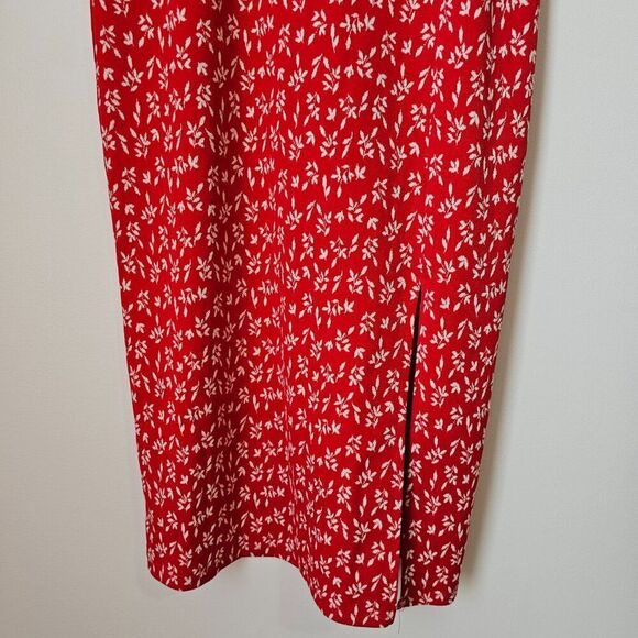 NEVER WORN ZARA RED TANK MIDI DRESS SIZE L - Picture 7 of 12